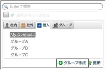 グループ作成をクリック
