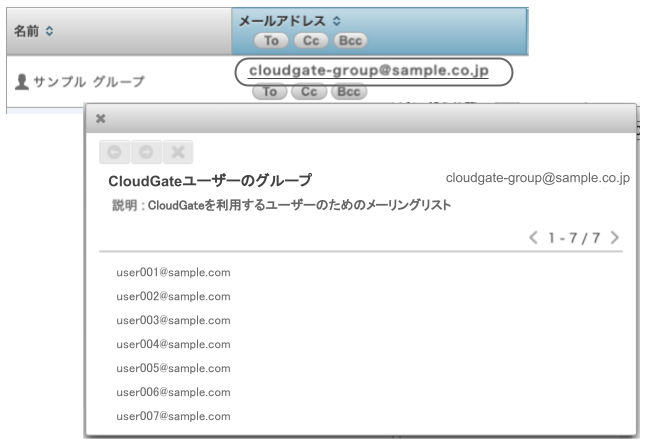 メーリングリストのメンバーを表示